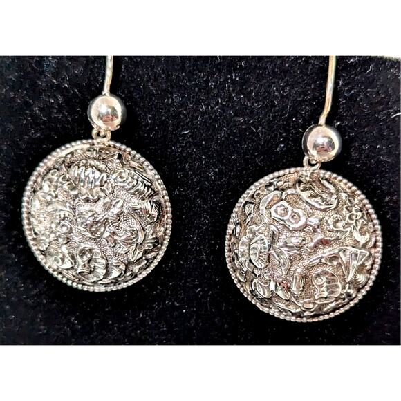 Antique Sterling silver earrings from Persia - Picture 2 of 8